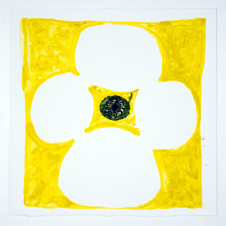 Judy Ledgerwood, ‘Inner Vision: Yellow + White + Olive’, 2020