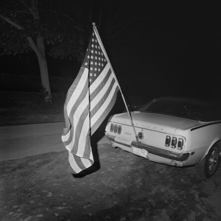 Henry Horenstein, ‘Flag and Mustang, Thompson Speedway, Thompson, CT’, 1972