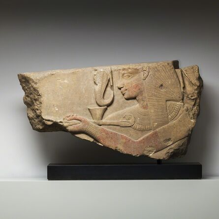 Unknown Egyptian, ‘Limestone Fragment of a Relief Panel Depicting Seti I Offering Incense’, 1293 BC to 1185 BC
