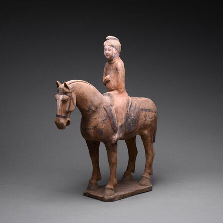 Tang Dynasty, ‘Tang Polychrome Horse and Female Rider’, 618 AD to 906 AD