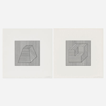 Sol LeWitt, ‘Untitled (two works from the Twelve Forms Derived From a Cube series)’, 1984