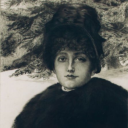 James Tissot, ‘"Promenade dans la neige (W. 48)"’, 1880