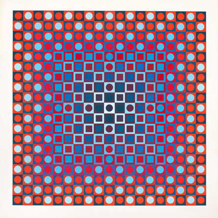 Victor Vasarely, ‘Alom-Rouge and Bleu’, 1968