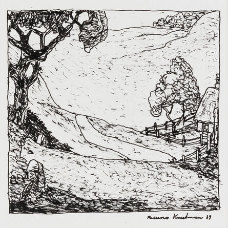 Bruno Knutman, ‘Landskap med väg / Landscape with Road’, 1989