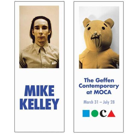 Mike Kelley, ‘Rare Mike Kelley MOCA Museum Exhibition Used and Professionally Cleaned Double Sided Street Banner "Golden Bear"  Original Banner, ’, 2014
