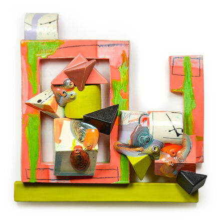 Lauren Mabry, ‘Glaze Flow Blocks (Pink and Green)’, 2023