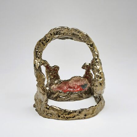 Sterling Ruby, ‘Ceramic/Brass Facial with Red Bowl’, 2006