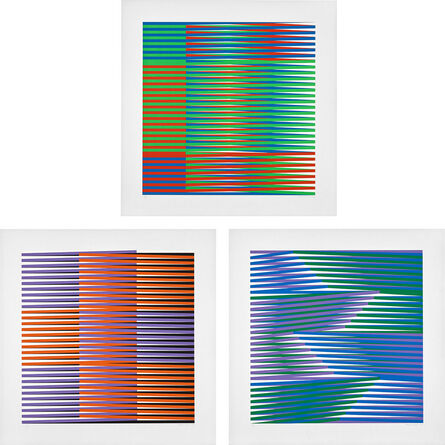 Carlos Cruz-Diez, ‘Couleur additive (Color Addition): three plates’, 1971
