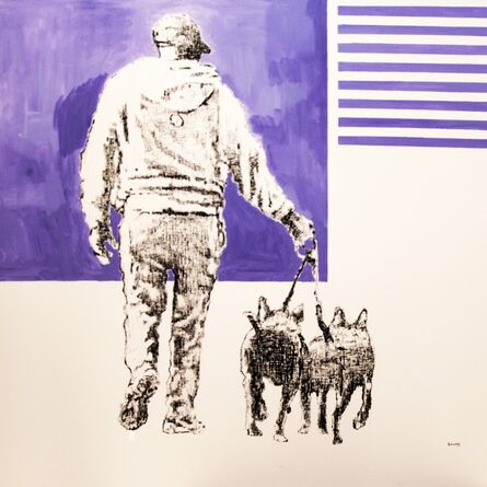 Edward Selematsela, ‘Boy with Dogs’, 2018