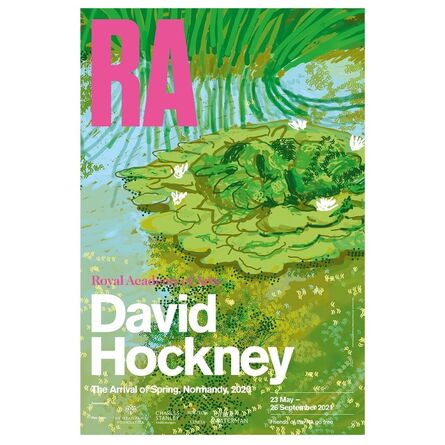 David Hockney, ‘David Hockney The Arrival of Spring Exhibition Poster No 340, Royal Academy, London, SUMMER SALE TAKE 10% OFF IN MAKE OFFER, FREE DOMESTIC SHIPPING’, 2020
