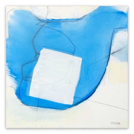 Xanda McCagg, ‘Blue White Line (Abstract Painting)’, 2014