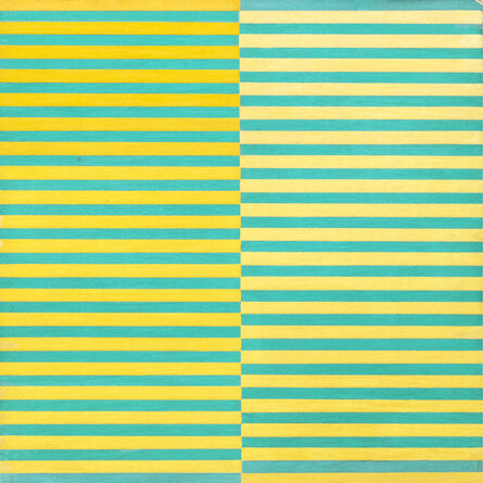 Dadamaino, ‘Ricerca del colore. Giallo su azzurro’, 1966-68