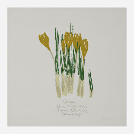 Corita Kent, ‘Crocuses for spring’, 1980