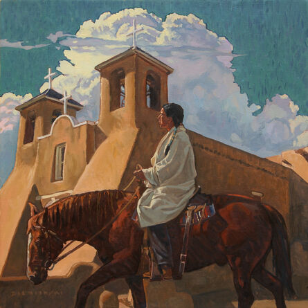 Dennis Ziemienski, ‘Taos Horseman (after Oscar E. Berninghaus painting titled "Sleepy Mid-day")’, 2020