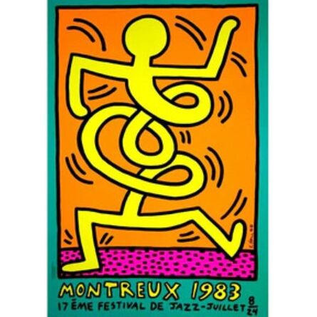 Keith Haring, ‘Montreux Jazz Festival - yellow’, 1983
