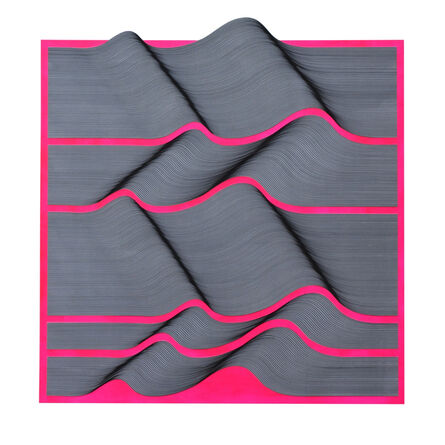 Roberto lucchetta, ‘Pink Flou 2020  - geometric abstract painting’, 2020