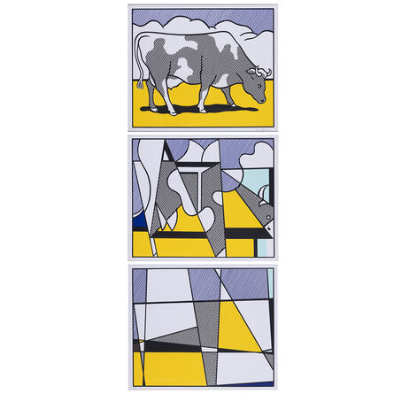 Roy Lichtenstein, ‘Cow Going Abstract - Triptyque’, 1982