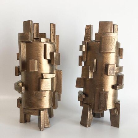 Colleen Carlson, ‘Mondrian Lamp Base - Bronze Glaze’, 2024