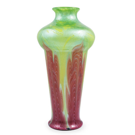 Loetz, ‘Large Loetz Vase Titania Gre6388, circa 1909 Rare Decor "Maigrün mit Rosa"’, 1909