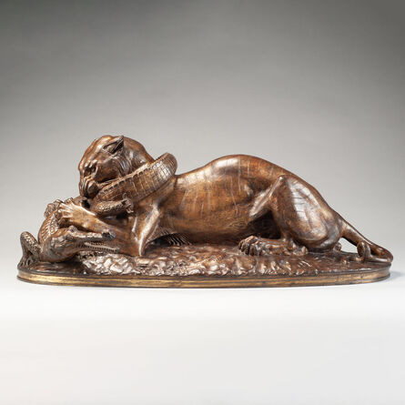 Antoine-Louis Barye, ‘Tiger and Gavial ’, Conceived in 1837 this cast circa 1850 