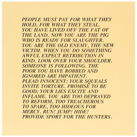 Jenny Holzer, ‘Inflammatory Essay (from Documenta 1982)  ’, 1982