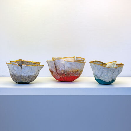 Jin-Sook So, ‘Red, Green and Blue Flower Bowls’, 2018