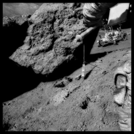 Michael Light, ‘081 Eugene Cernan's Arm and Leg at "Split Rock," With Rover Behind; Photographed by Harrison Schmitt, Apollo 17, December 7-19, 1972’, 1999