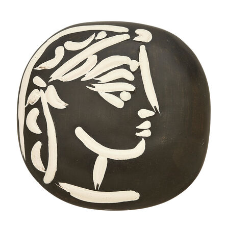 Pablo Picasso, ‘Pablo Picasso 'Jacqueline's profile' (A. R. 385) Female Profile Madoura Plaque ’, 1950-1959