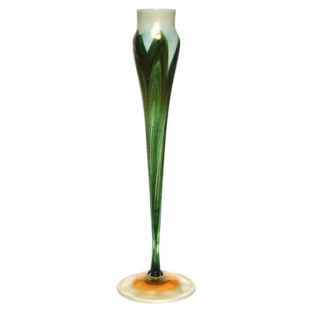 Tiffany Studios, ‘Louis Comfort Tiffany Studios Favrile Tall Pulled Feather Vase’, ca. 1900