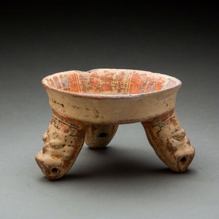 Unknown Pre-Columbian, ‘Mayan Painted Terracotta Tripod Bowl’, 300 AD to 600 AD