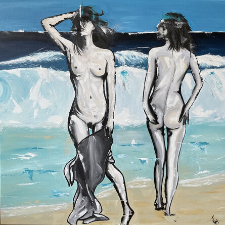 Michael Kopplstaetter, ‘TWO WOMEN ON THE BEACH’, 2021