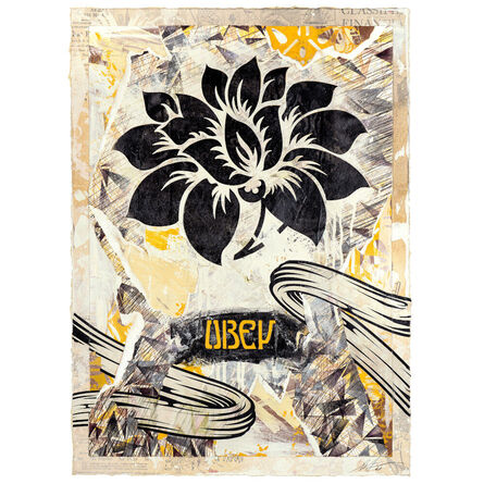 Shepard Fairey, ‘OBEY Flower Stencil Brush Stroke’, 2021