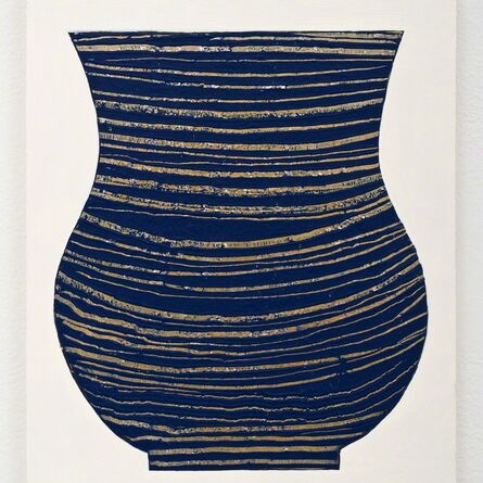 Jessica Halonen, ‘Untitled Vase (Blue and Gold)’, 2017