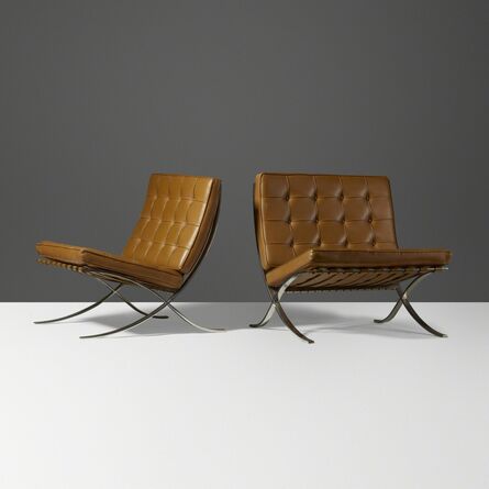 Ludwig Mies van der Rohe, ‘Barcelona chairs, pair’, 1929