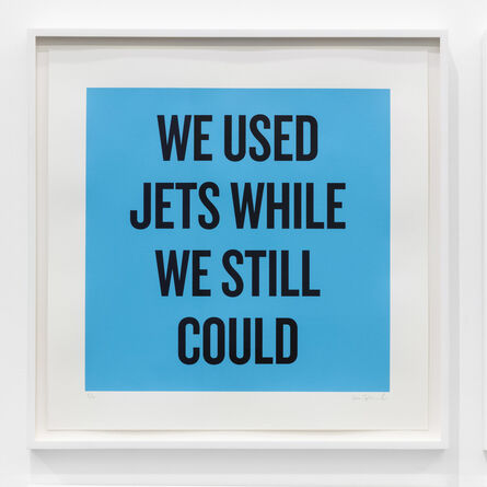 Douglas Coupland, ‘We used jets while we still could’, 2020