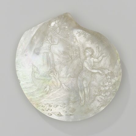 Cornelis Bellekin, ‘Oyster shell with the liberation of Andromeda’, 1660-1700