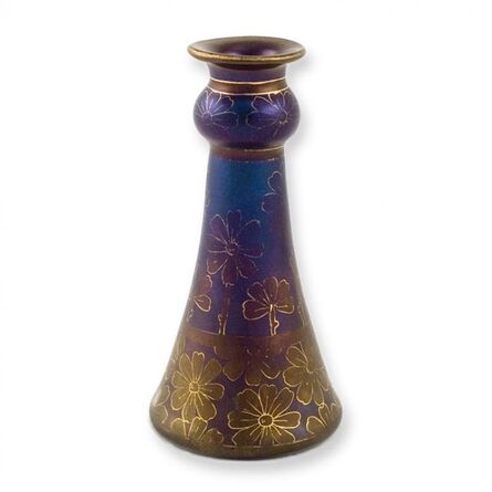 Loetz, ‘Superb and Colorful Etched Loetz Vase Decor I/116, circa 1900’, ca. 1900