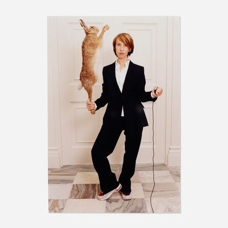 Sam Taylor-Johnson, ‘Self-Portrait in a Single Breasted Suit with Hare’, 2001