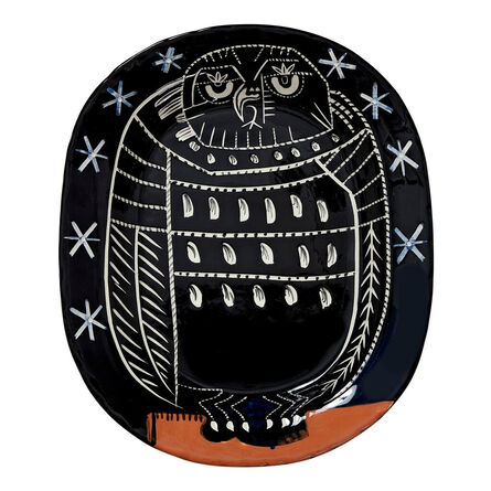 Pablo Picasso, ‘Pablo Picasso Madoura 'Hibou brillant' (A. R. 285) Owl Ceramic Plate ’, 1955
