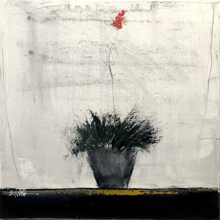 Salah Alkara, ‘Small flower black pot’, 2012