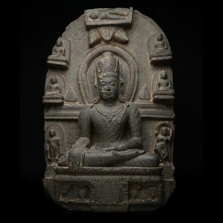 Unknown Indian, ‘Pala-Sena Buddhist Stele Depicting the Life Story of the Buddha’, Pala Period-c. 1100 A.D. to 1300 A.D.