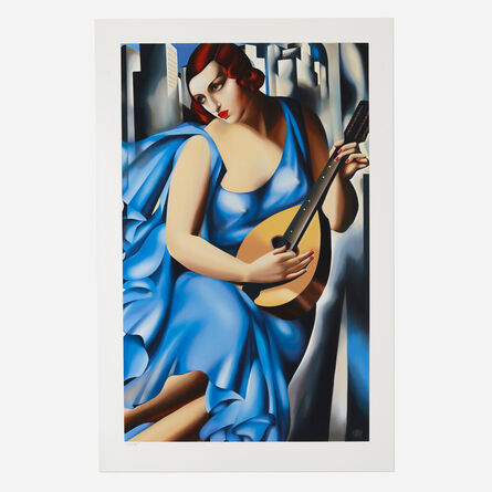 Tamara de Lempicka, ‘Femme Bleue a la Guitare’, 1996