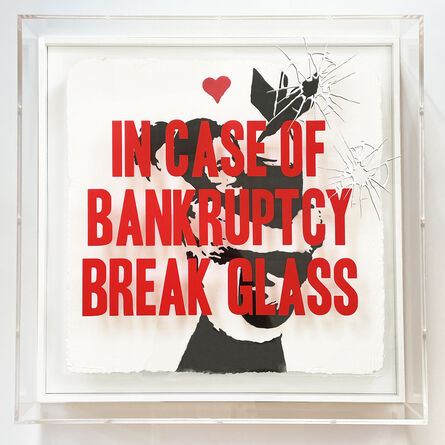 Thirsty Bstrd, ‘In Case of Bankruptcy - BROKEN GLASS - "Bomb Hugger"’, 2021