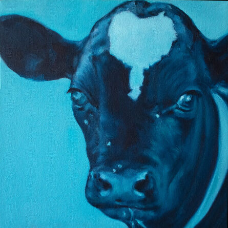 Edie Nadelhaft, ‘Bovine Portrait #00FFFF (Baby Blue)’, 2003