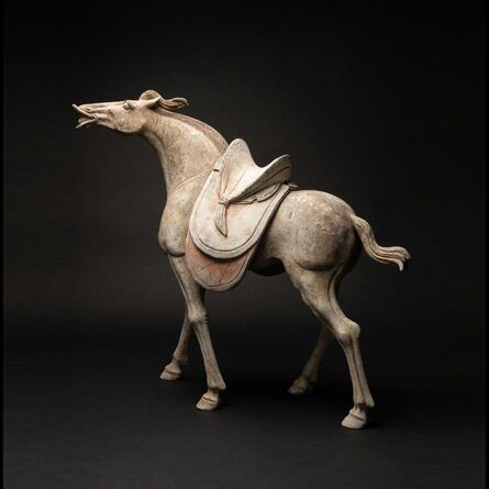 Tang Dynasty, ‘Early Tang Painted Pottery Horse with Detachable Saddle ’, Tang Dynasty, c. 618 , 907 A.D.
