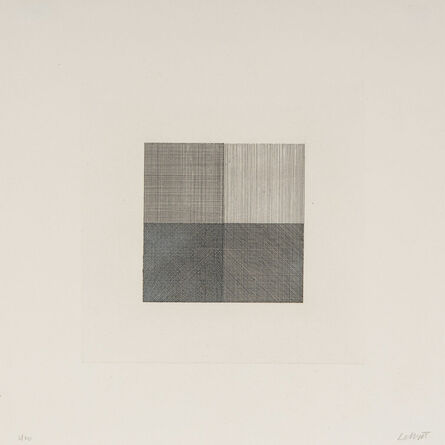 Sol LeWitt, ‘Lines in Four Directions, Superimposed in each quarter of the square progressively (Black)’, 1971