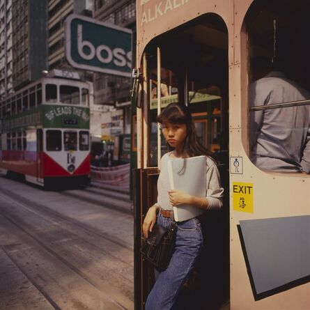 Greg Girard, ‘'Young woman exiting tram' Hong Kong’, 1990