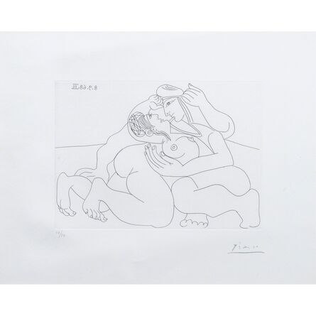 Pablo Picasso, ‘Raphaël et la Fornarina, planche XXIII de la Série 347’, 1968