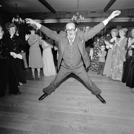 Meryl Meisler, ‘Man in a 3 Piece Suit Dancing Within the Circle at a Wedding Rockville Centre, NY, March 1976’, 1976 Vintage