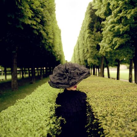 Rodney Smith, ‘Woman with Hat Between Hedges, Parc de Sceaux, France’, 2004